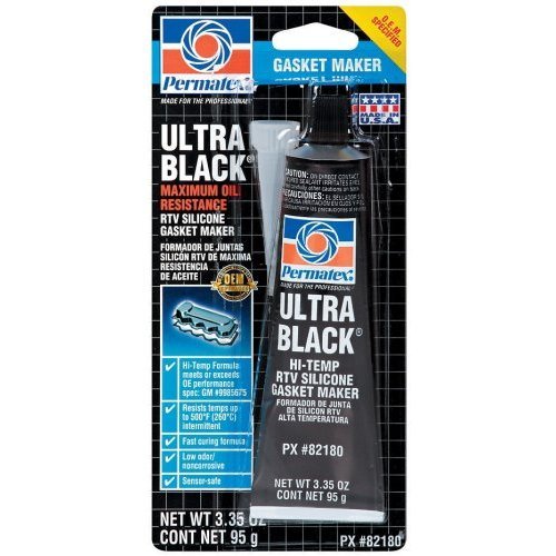 12 Pack Permatex 82180 Ultra Black Maximum Oil Resistance RTV Silicone Gasket Maker - 3.35 oz Tube (598BR)