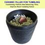 Polly Plastics Rock Tumbling Ceramic Filler Media (Small Cylinder Size) Porcelain Ceramic Pellets for Barrel and Vibratory Tumblers (1.5 lbs)