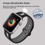 Haveda Sport Bands Compatible for Apple Watch 40mm 44mm Series 4 Series 5, Breathable iWatch Bands 38mm 42mm Womens Silicone Replacement Bands for iWatch 4 Apple Watch Series 3 Series 2/1 Women Men Ki