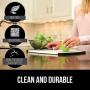 Gorilla Grip Original Reversible Cutting Board (3-Piece) BPA Free, Dishwasher Safe, Juice Grooves, Larger Thicker Boards, Easy Grip Handle, Non Porous, Extra Large, Kitchen (Set of Three: Black)