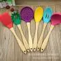 SKYyao Kitchen utensil set Wooden handle Silicone cookware non-stick cookware set kitchenware cooking kitchen products Set Silicone