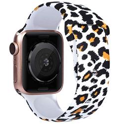 EXCHAR Compatible with Apple Watch Band 40mm 38mm 44mm 42mm Fadeless Pattern Printed Floral Bands Silicone Replacement Band for iWatch Series 5 Series 4/3/2/1 for Women Men