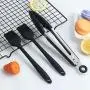KIYYI High Temperature Resistant Anti-scalding Silicone Clip Food Bread Clip Silicone Brush Butter Brush Baking Set 3 Piece Set Silicone Kitchenware Set