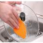 YZH LLC Silicone Dishwashing Brush Kitchen Supplies Creative Living Supplies Melon Fruit Cleaning Silicone Brush Antibacterial Mildew Kitchenware Orange