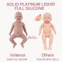 Vollence 18 inch Reborn Full Silicone Baby Doll,Not Vinyl Material Dolls,Real Full Body Silicone Baby Dolls,Realistic Baby Dolls That Look Real, Handmade Lifelike Silicone Baby Doll - Girl