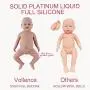 Vollence 18 inch Reborn Full Silicone Baby Doll,Not Vinyl Material Dolls,Real Full Body Silicone Baby Dolls,Realistic Baby Dolls That Look Real, Handmade Lifelike Silicone Baby Doll - Girl