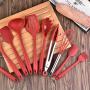 YWT Silicone Kitchen 10 Piece Set-Nonstick Cookware Silicone Kitchenware Set Cooking Shovel Spoon Tool Kitchenware Set No BPA Dishwasher Safety