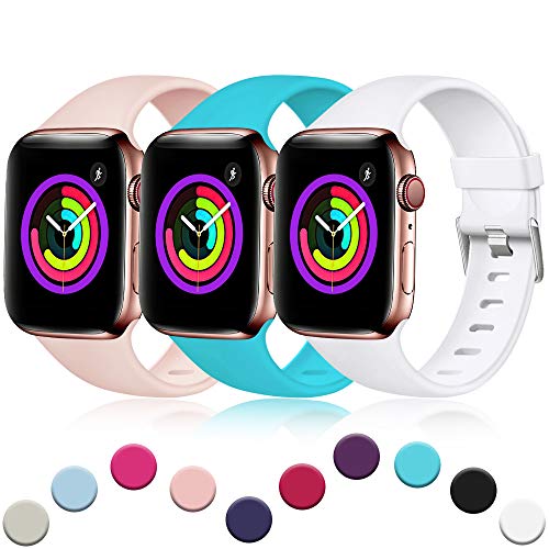 Haveda Sport Bands Compatible for Apple 4 Watch 40mm 44mm Series 4 Series 5, iWatch Bands 38mm 42mm Womens, Waterproof Wrist Band for iWatch, Apple Watch Series 3, Series 2/1 Man Small Large