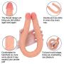 Adabran Double Headed D?`ld.?s Silicone Material Relaxation Waterproof Massager Toys (Flesh)