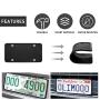 License Plate Frames - Silicone License Plate Frame with Patented Design 5 Drainage Holes, Rain-Proof, Anti-Rust and Anti-Rattle for Car License Plate Frame