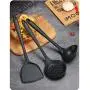 FAMILYA Silicone Shovel Household Silicone Spatula Nonstick Cookware Shovel Cooking Shovel Soup Spoon Set High Temperature Kitchenware (Color : D)