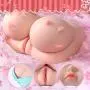 Realistic Artificial Toys for Male with 2 Soft Entries Cup Underwear Soft Silicone, Lifelike Silicone Hand Free Play Toys, Best Gift Men Couples,T-Shirt,Pocket for Man Toy