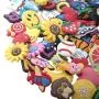 GOGO 10 PCS Kids Rubber Bracelet, Adjustable Wristband Fit Shoe Jibbitz Crocs Charms