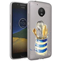 Moto G5 Case, Soft TPU Slim-Fit Flexible Ultra-Thin Clear Case, Full-Body Rugged Bumper Print Kitchenware Case for Moto G5, Transparent