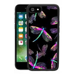 iPhone 6s 6 Case with Beautiful Dragonfly Pattern Whimsical Design Bumper Black Soft TPU and PC Protection Anti-Slippery &Fingerprint Case for iPhone 6s 6