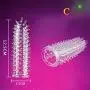 xinYxzR Adult Sex Toy Silicone Spike Dotted Ribbed Clear Condom Penis Extension Sleeve #E