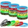 TUPARKA 18 Pcs Video Game Wristbands Rubber Bracelet Game Party Wristbands Supplies for Birthday Party Baby Shower Party Favors, 6 Styles
