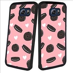 Samsung Galaxy S6 Case,Flexible Soft TPU Cover Shell,Slim Silicone Black Rubber Non-Slip Durable Design Protective Phone Case for Samsung Galaxy S6 -Biscuits