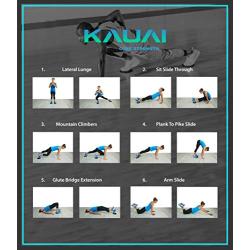 KAUAI Tummy Toner, Core Sliders Fitness Workout. Strength Gliders for Use on Carpet or Hard Floors - Fitness Equipment Floor Slides for Abs Full Body Training - 2 Discs & Carry Bag