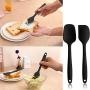 Silicone Spatula Set - 5 Piece Non-Stick Rubber Spatula Set with Stainless Steel Core - Heat-Resistant Spatula Kitchen Utensils Set for Cooking, Baking and Mixing - Black