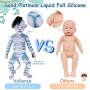 Vollence 20 Inch Avatar Sleeping Full Silicone Reborn Baby Doll,Not Vinyl Material Dolls,Real Full Body Silicone Baby Doll, Handmade Realistic Lifelike Silicone Baby Doll That Look Real - Girl