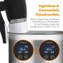 VAVA Sous Vide Cooker BPA-Free Thermal Immersion Circulator with Accurate Temperature Digital Timer LCD Display & Silicon Clamp (Auto-Start, FDA Approved, 110V, 1000 Watts, Black/Stainless)