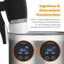 VAVA Sous Vide Cooker BPA-Free Thermal Immersion Circulator with Accurate Temperature Digital Timer LCD Display & Silicon Clamp (Auto-Start, FDA Approved, 110V, 1000 Watts, Black/Stainless)