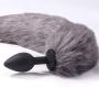 Vibó?Rators Toy for Women Artificial Fox Tail Silicone Anales Plug Couple Game Cosplay Props Anales Trainer Beginner Gray by YSQ-SH