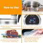 VAVA Sous Vide Cooker BPA-Free Thermal Immersion Circulator with Accurate Temperature Digital Timer LCD Display & Silicon Clamp (Auto-Start, FDA Approved, 110V, 1000 Watts, Black/Stainless)