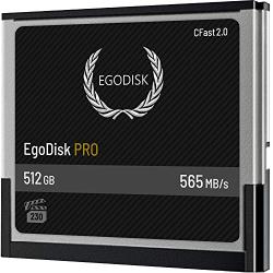 EgoDisk PRO 512GB CFast 2.0 Card - (BLACKMAGIC DESIGN URSA MINI 4K ? 4.6K | CANON ? XC10 ? XC15 ? 1DX MARK II ? C200 ? C700 | HASSELBLAD H6D-50C ? H6D-100C | PHANTOM VEO S) - 3 Year Warranty