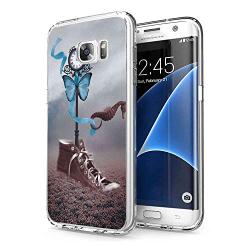 Clear Case for Samsung Galaxy S7 Edge, Time Pattern {Word} TPU Bumper Anti Scratch Thin Protective Cover