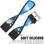SKYLET Compatible with Fitbit Charge 2 Bands, 3 Pack Breathable Silicone Replacement Sport Wristbands Compatible with Fitbit Charge 2 with Secure Watch Clasp Men Women Large Small