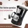 Hli-SHJHsmu 650ML Small Automatic Boiling Drip Coffee Machine Office Tea Machine Household Automatic Drip Coffee Machine Coffee Maker