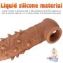 US Shipping Girth Enhancer Silicone Penile Condom Expander Extended Male Chastity Toy Long Sleeves