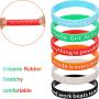 Motivational Bracelets Silicone Wristbands Inspirational Bands with Inspirational Messages for Studying Competing Working, 6 Styles (24 Pieces)