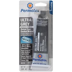 Permatex 82194-12PK Ultra Grey Rigid High-Torque RTV Silicone Gasket Maker, 3.5 oz. (Pack of 12)