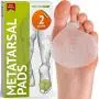 Brison Health Metatarsal Pads of Foot Cushions - Soft Gel Ball of Foot Pads Inserts Callus Metatarsal Foot Pain Relief Bunion Forefoot Cushioning Relief Foot Men and Women 2 Pairs