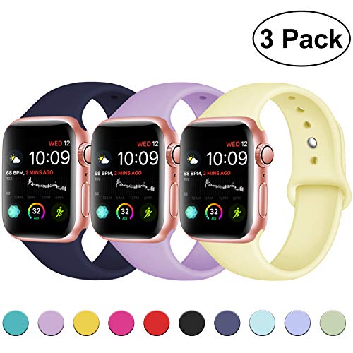 DaQin Band Compatible with Apple Watch 38mm 40mm 42mm 44mm for Women and Men, Sport Replacement Wristbands for iWatch Series 5 Series 4 Series 3/2/1, S/M, M/L