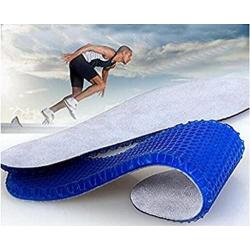 1Pair Blue Silicone Gel Reusable Honeycomb Full Length Non Slip Comfort Sports Insole Air Cushion Damping Shoe Pad Cushion Shoe Inserts for Men Women