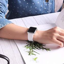 YANCH Compatible with for Apple Watch Band 38mm 42mm 40mm 44mm, Soft Silicone Sport Band Replacement Wrist Strap Compatible with for iWatch Series 4/3/2/1, Nike+,Sport,Edition