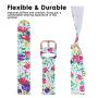 Koreda Compatible Samsung Galaxy Watch Active Bands/Galaxy Watch 42mm/Gear Sport Bands Sets, 20mm Soft Floral Print Sport Watch Strap Replacement Compatible Galaxy Watch Active 40mm R500 (2 Pack#1)