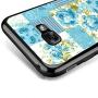 Samsung Galaxy A3 2017 Case, Blue Flower Shock-Absorption TPU Rubber Bumper Samsung Galaxy A3 2017 Case, Ultra Thin Slim Protective Cover for Samsung Galaxy A3 2017-Black