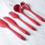 MeiaiSu Silicone kitchenware Durable and Easy to Clean Non-Stick Cookware Heat-Resistant Silicone Kitchen Utensils Set of 5 Cooking Utensils Including Pasta Fork Spoons Etc Can Use All Types of C