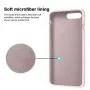 iPhone 8 Plus Case, iPhone 7 Plus Case, Anuck Soft Silicone Gel Rubber Bumper Case Microfiber Lining Hard Shell Shockproof Full-Body Protective Case Cover for iPhone 7 Plus /8 Plus 5.5" - Pink Sand