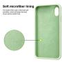 Vooii iPhone Xs Case, iPhone X Case, Soft Liquid Silicone Slim Rubber Full Body Protective iPhone Xs/X Case Cover (with Soft Microfiber Lining) Design for iPhone X iPhone Xs - Matcha