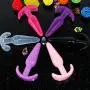 YLU 4Pcs Silicone Plug Set Toy Training Kit Suction Beads (Black)