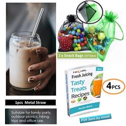 SPECIAL OFFER 15 Pack Silicone Stretch Lids 12pcs, Metal Drinking Straw + 2 Gift bags, Various Sizes and Shape of Containers, Reusable, Durable + Expandable Food Covers, Keeping Food Fresh, Dishwasher