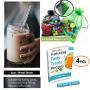 SPECIAL OFFER 15 Pack Silicone Stretch Lids 12pcs, Metal Drinking Straw + 2 Gift bags, Various Sizes and Shape of Containers, Reusable, Durable + Expandable Food Covers, Keeping Food Fresh, Dishwasher