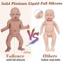 Vollence 23 inch Full Silicone Baby Dolls That Look Real,Not Vinyl Material Dolls,Real Full Body Silicone Baby Doll,Handmade Lifelike Newborn Baby Dolls - Girl