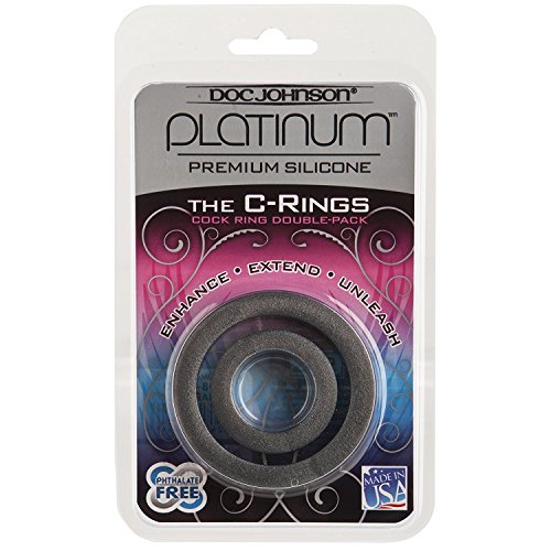 Platinum Silicone The C Ring - Charcoal - Erection Enhancing Longer Lasting Cock Ring Couples Sex Toy